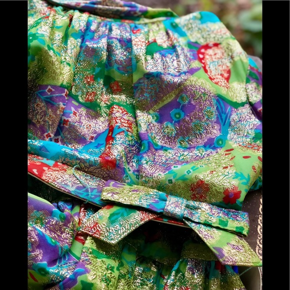 Glamorous Gown Golden Metallic Splendor Maxi Dress - Picture 6 of 8